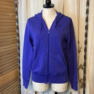 Nike purple sweat jacket Medium